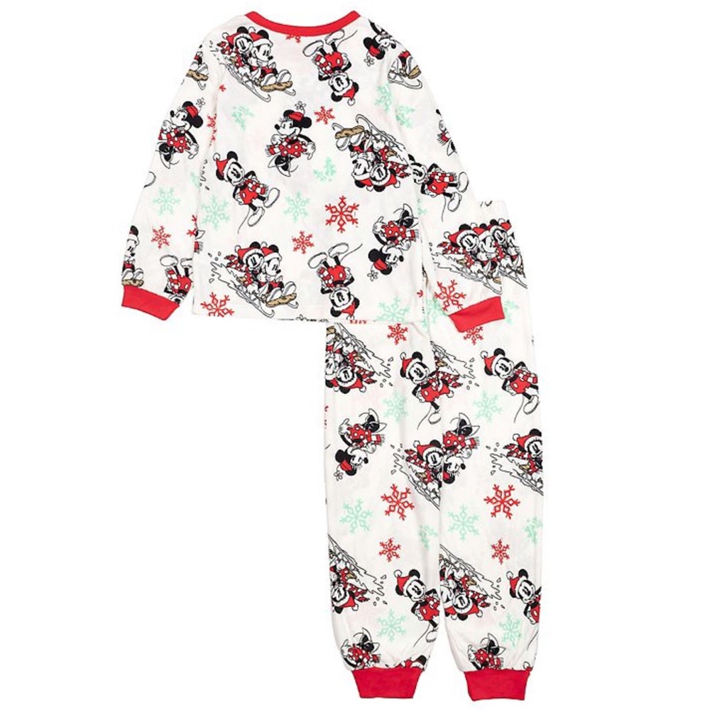 NWT Disney’s Mickey Mouse & Minnie Mouse kids holiday pajama top & bottoms set - Picture 2 of 5